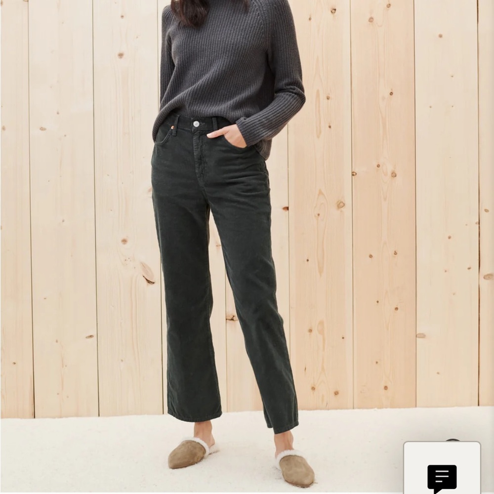 Jenni Kayne Re/Done Classic "Moss" Straight Leg Corduroy Pants size 30